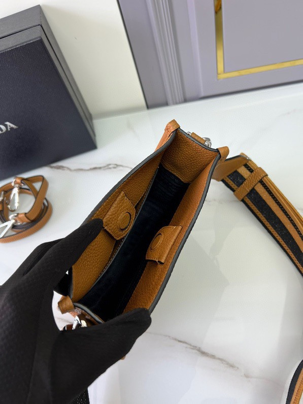 Pra*a leather mini shoulder bag