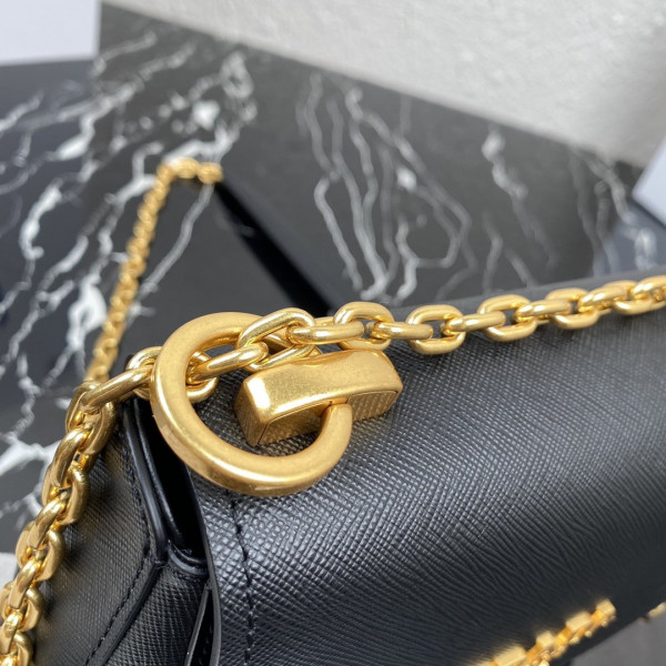Pra*a saffiano leather