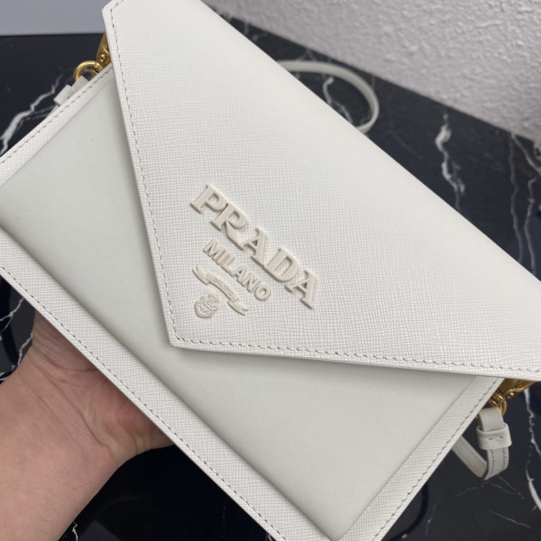 Pra*a saffiano leather mini-bag