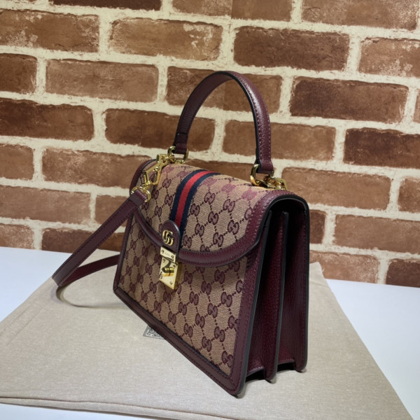 G*u*i ophidia small top handle bag with web