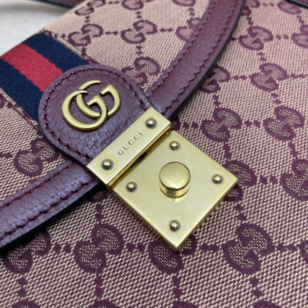 G*u*i ophidia small top handle bag with web