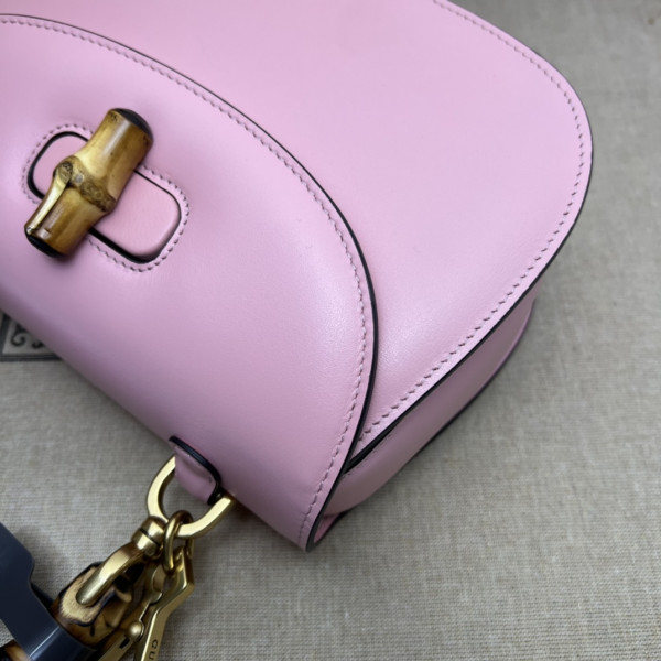 G*u*i small top handle bag with bamboo