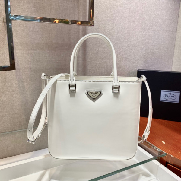 Pra*a large brushed leather tote