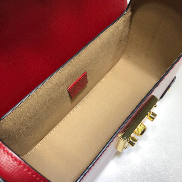 G*u*i padlock gg small bamboo shoulder bag