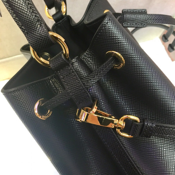 Pra*a saffiano leather bucket bag