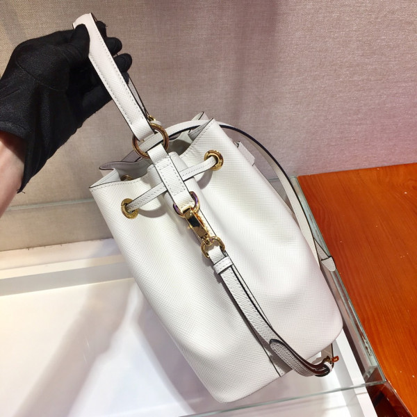 Pra*a saffiano leather bucket bag