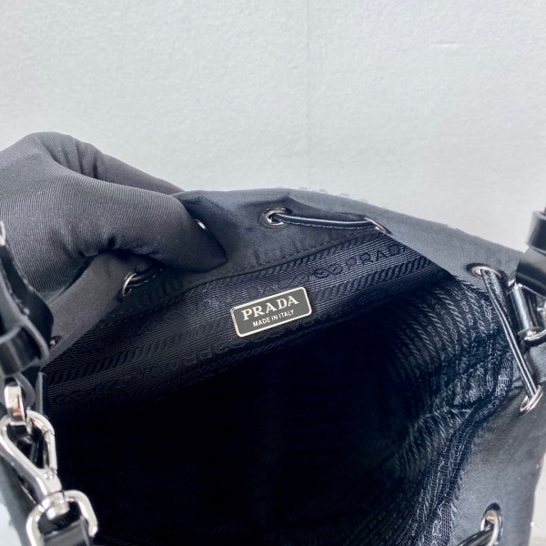 Pra*a satin mini-bag with crystals