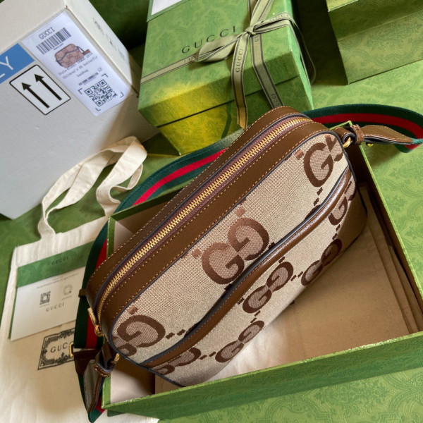 G*u*i messenger bag with jumbo gg