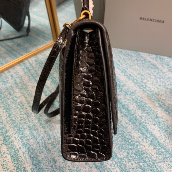 Ba*len*cia*ga  hourglass stretched top handle bag