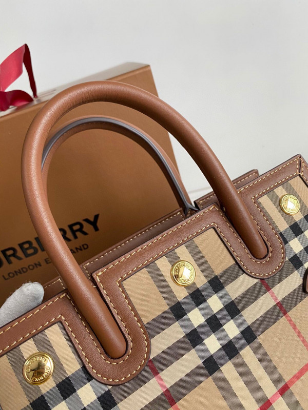 B**rry mini vintage check two-handle title bag