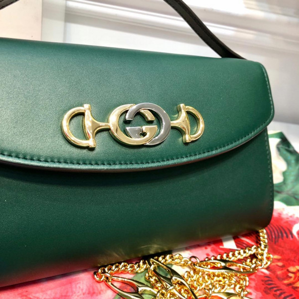 G*u*i zumi smooth leather small shoulder bag