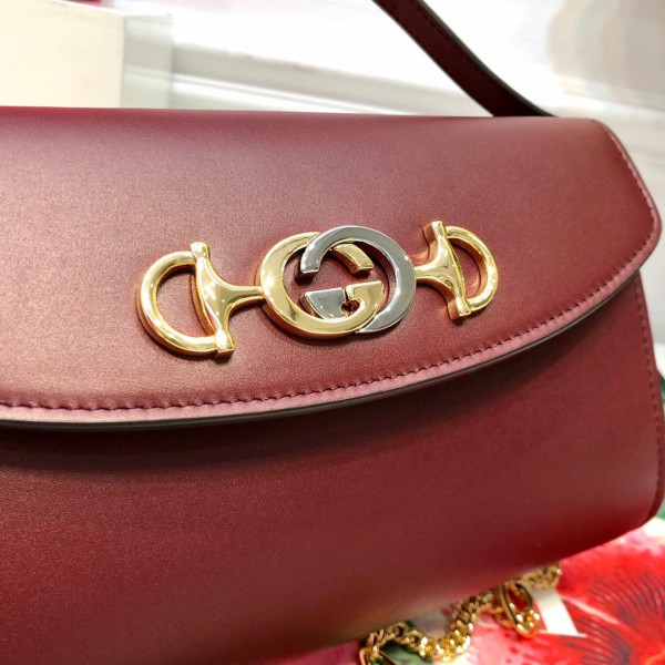G*u*i zumi smooth leather small shoulder bag
