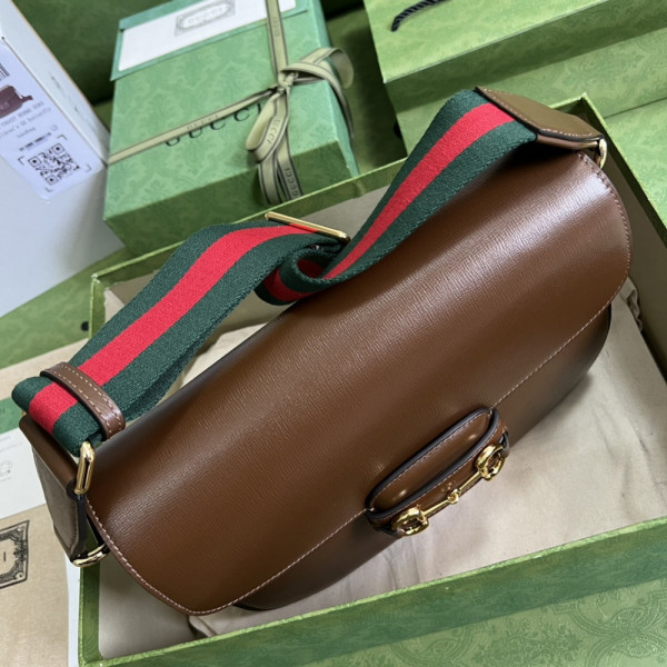G*u*i horsebit 1955 patchwork shoulder bag