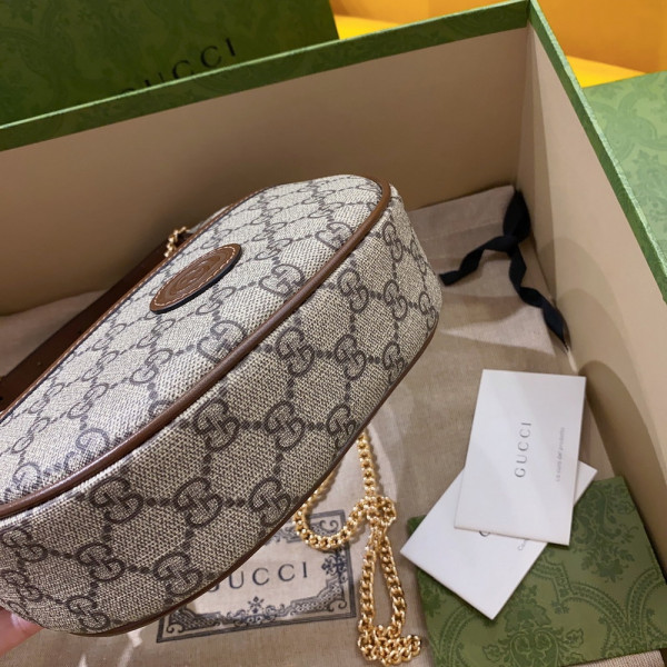 G*u*i half-moon-shaped mini bag with interlocking g