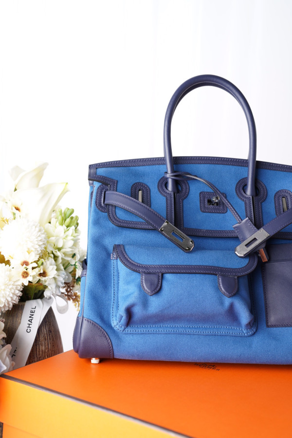H**mes cargo birkin bag canvas and swift 35