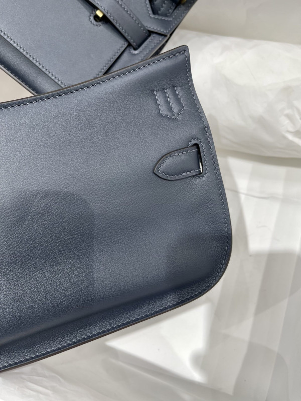 H**mes jypsiere mini bag in swift leather gris meyer