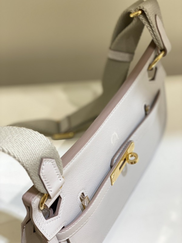 H**mes jypsiere mini bag in swift leather gris meyer