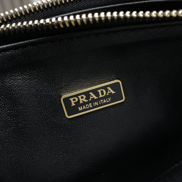 Pra*a triangular sequined pouch-26*16*13cm
