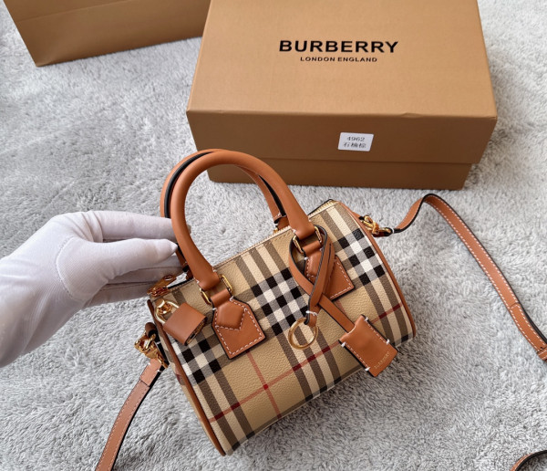 B**rry mini check bowling bag-18.5*11*12cm