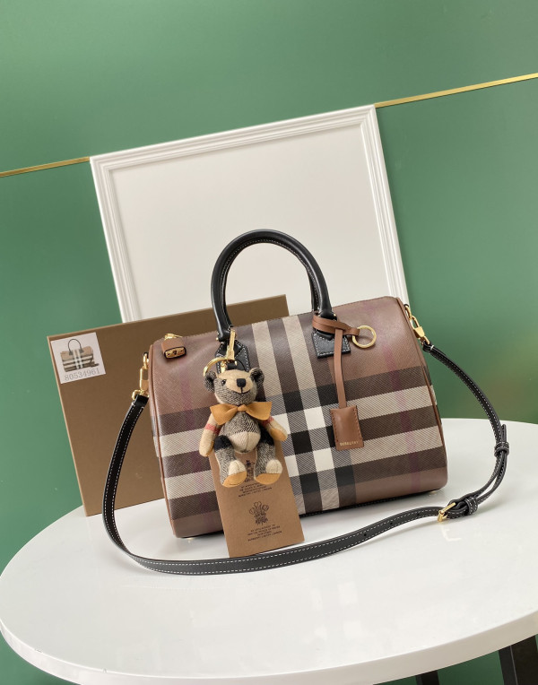 B**rry medium check bowling bag-30*15*21cm