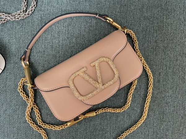 VALENTINO SMALL LOCÒ TOILE ICONOGRAPHE SHOULDER BAG