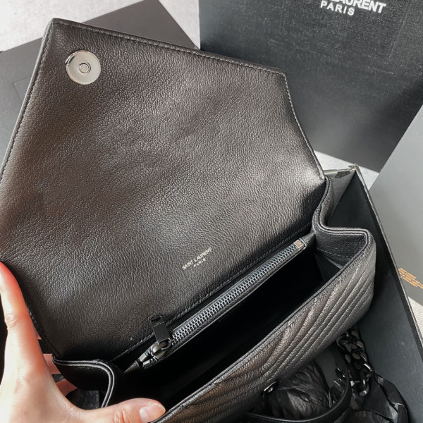 Y*L medium leather shoulder bag-24*17*6.5cm