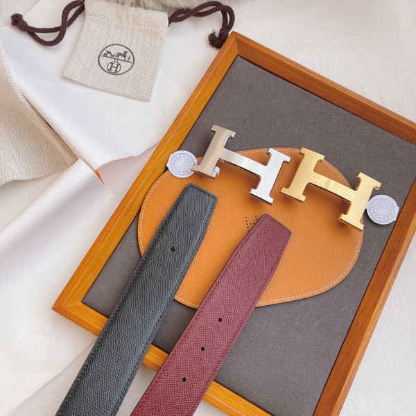 H**mes belt-silver/gold