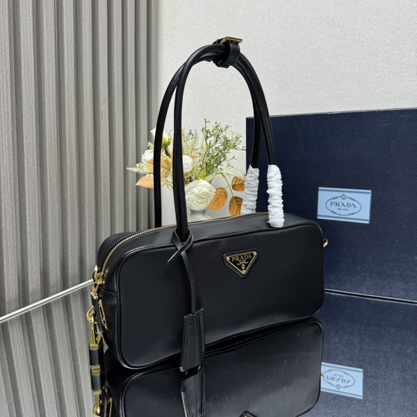 Pra*a re-nylon small top-handle bag with padlock