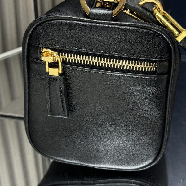 Pra*a medium re-nylon shoulder bag with padlock