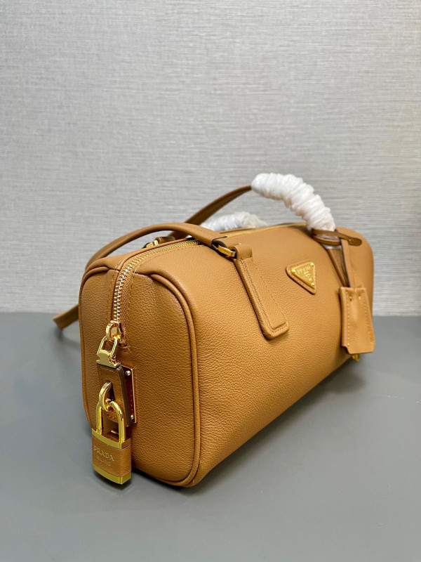 Pra*a re-nylon medium top-handle bag with padlock