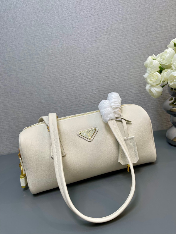 Pra*a re-nylon medium top-handle bag with padlock