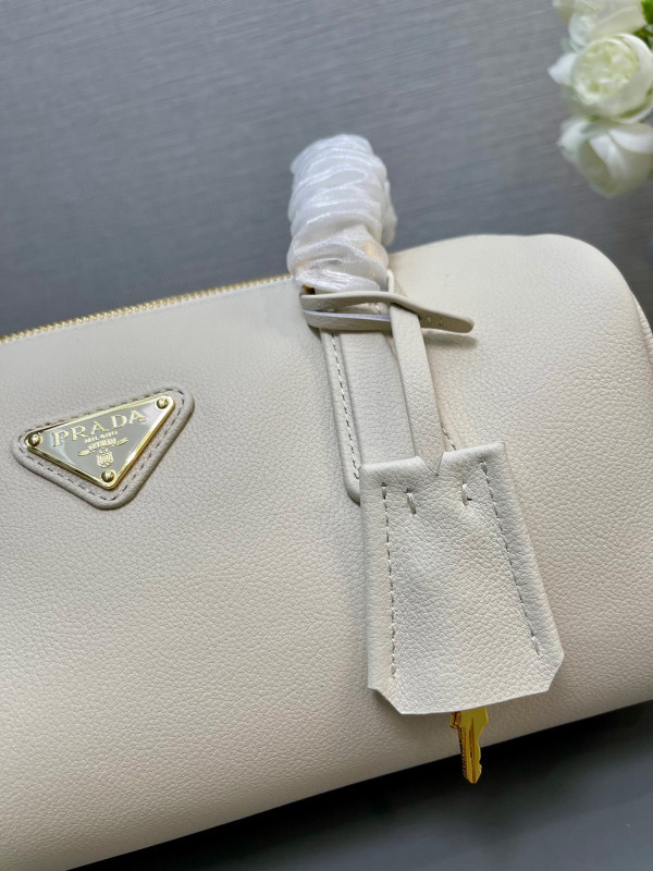 Pra*a re-nylon medium top-handle bag with padlock