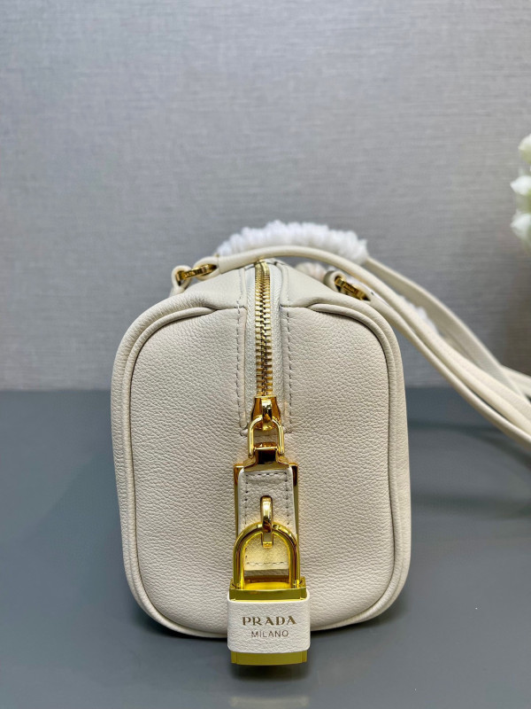 Pra*a re-nylon medium top-handle bag with padlock