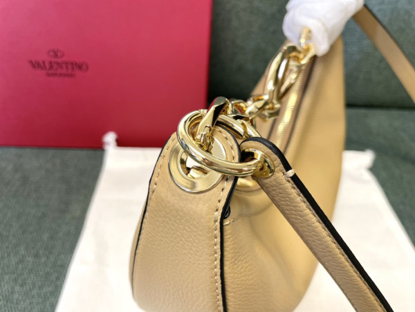 VALENTINO Small Vlogo Moon Hobo Bag - 29*23*11CM