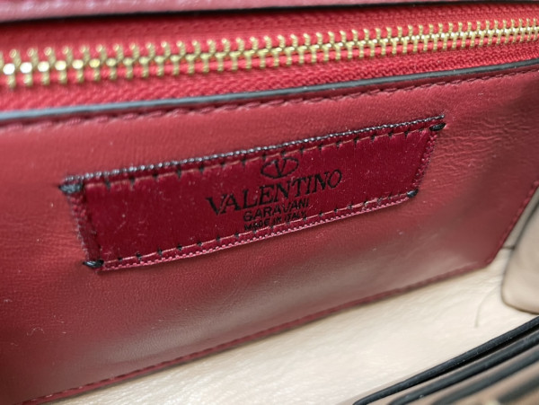 Valentino Rockstud Spike Nappa Leather Crossbody Clutch Bag