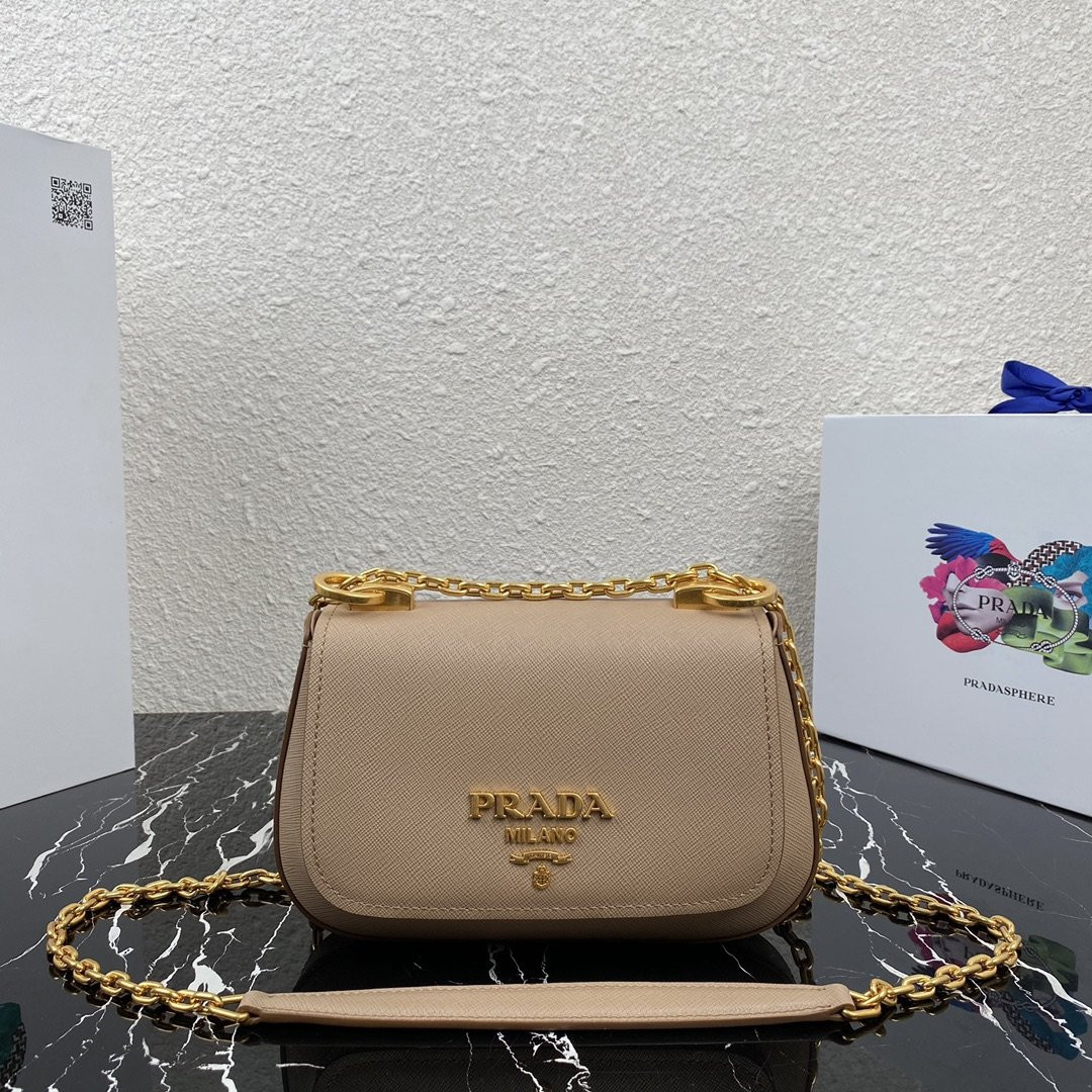 Pra*a saffiano leather