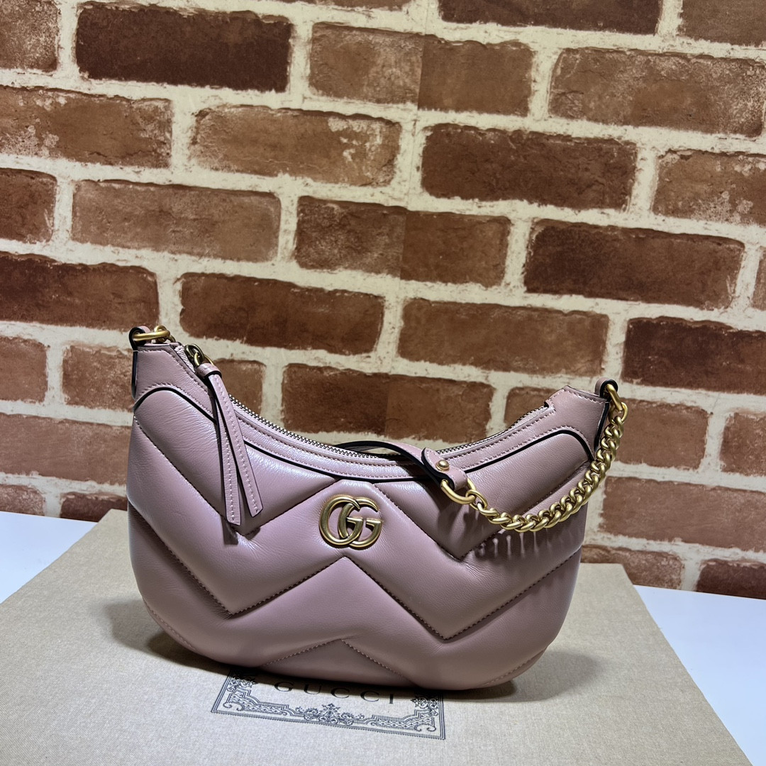 G*u*i gg marmont half-moon-shaped small bag