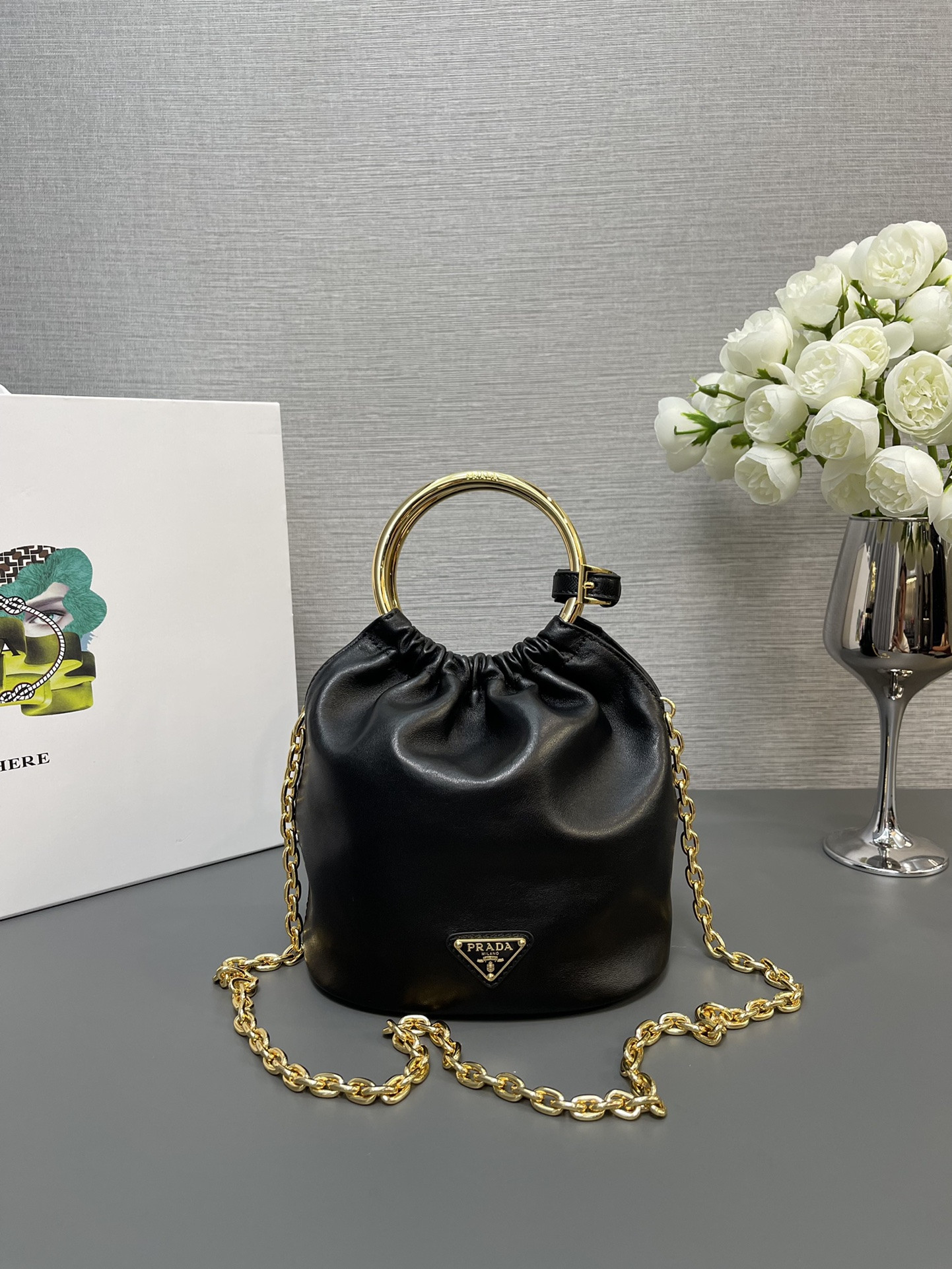 Pra*a nappa leather mini bag