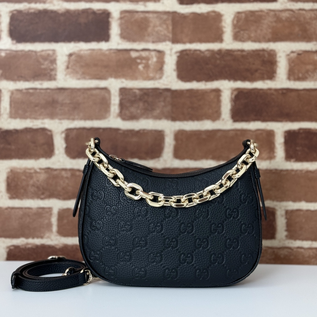 G*u*i gg emblem small shoulder bag-25.5*20*5cm